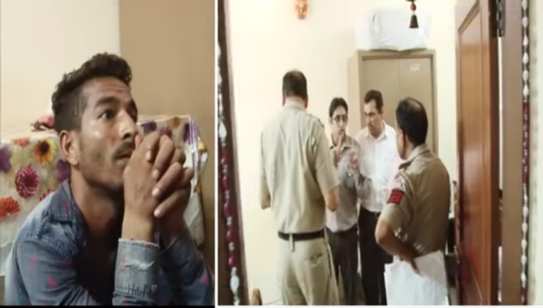 घर में चोरी करते हुए पकड़ा गया चोर