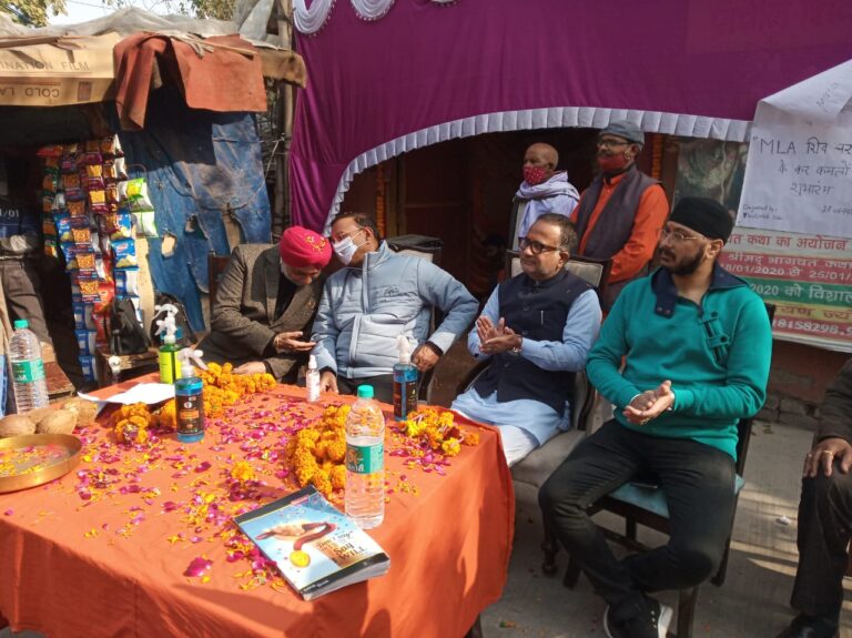 विधायक शिवचरण गोयल ने किया  क्लस्टर क्षेत्र में पीने के पाईप लाईन का उद्घाटन