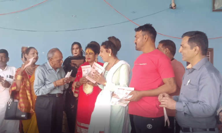 किन्नर संजना बाई ने राम मंदिर निर्माण के लिए दिए एक लाख 21 हजार 2121 रूपए