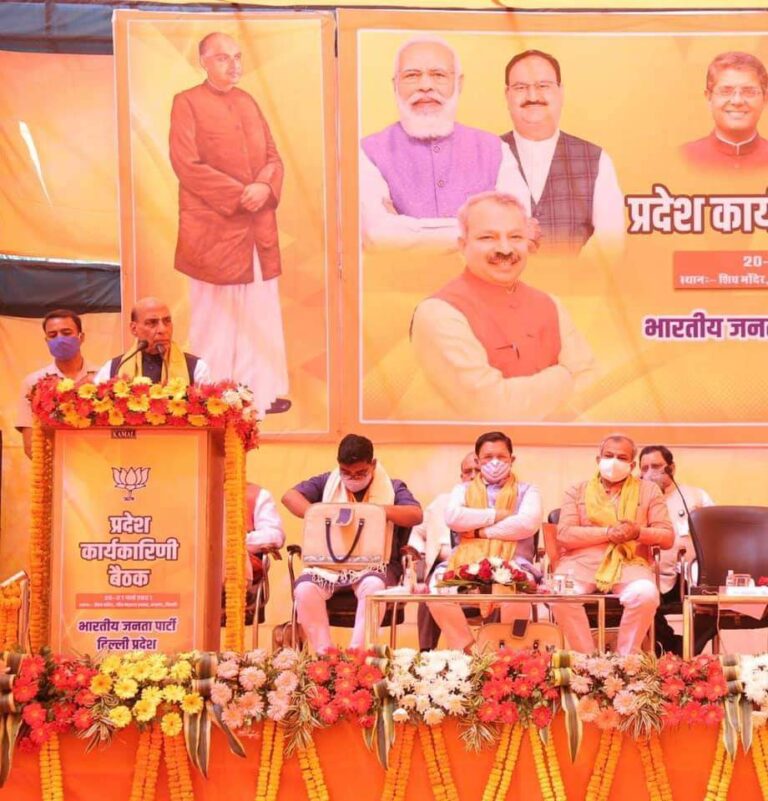 बाहरी दिल्ली -राजनाथ सिंह ने दिल्ली बीजेपी को लगाई लताड़ , कहा “दिल्ली में घूमते हुए शर्म आती है”  