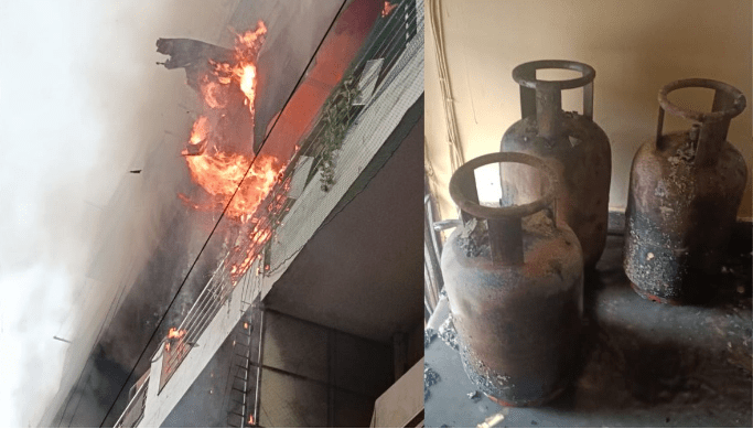 गैस सिलेंडर फटने से दिल्ली के घंटाघर इलाके में मकान में लगी भीषण आग, 16 लोगों को निकाला गया सुरक्षित