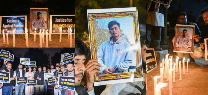 एंजेल चकमा हत्याकांड पर उबाल: दिल्ली के छात्रों का आक्रोश, जंतर-मंतर पर NSUI का कैंडल मार्च