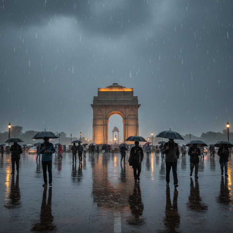 मौसम का कहर: दिल्ली-NCR में बारिश–तेज हवाएं, श्रीनगर में बर्फबारी से लैंडिंग-टेकऑफ बाधित