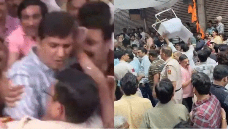पालम अग्निकांड: पीड़ित परिवार से मिलने पहुंचे केजरीवाल, BJP-AAP कार्यकर्ताओं में जमकर चले लात-घूंसे; सियासत गरमाई