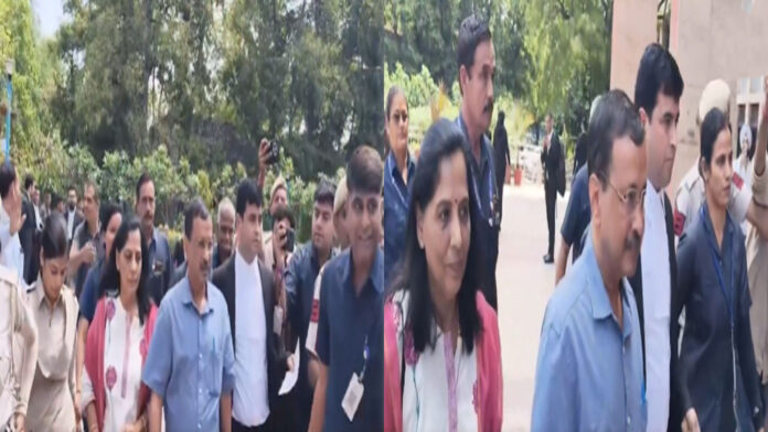 शराब घोटाला मामला: पत्नी सुनीता केजरीवाल के साथ दिल्ली हाई कोर्ट पहुँचे अरविंद केजरीवाल; जस्टिस स्वर्ण कांता शर्मा की बेंच के सामने खुद रखेंगे अपना पक्ष
