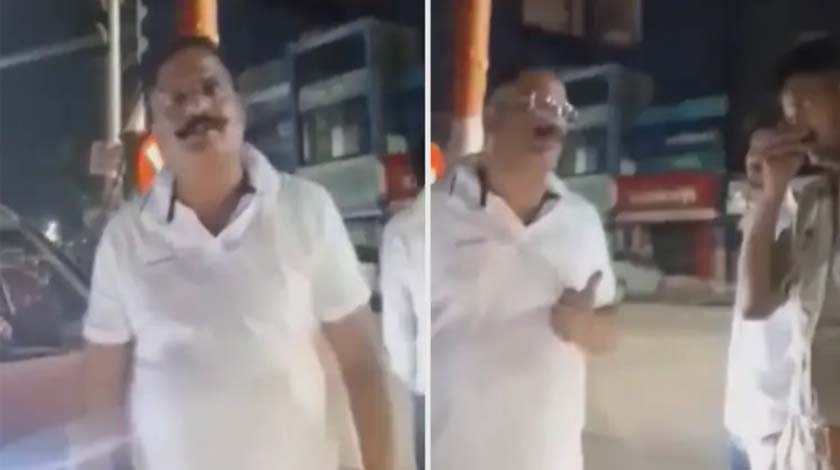 लखनऊ में खुद को फर्जी IPS बताकर पुलिस को धमकाने वाले मिथिलेश शुक्ला की गिरफ्तारी और पूछताछ का दृश्य।