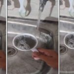 दिल्ली में नल से निकलते गंदे पानी का वीडियो।