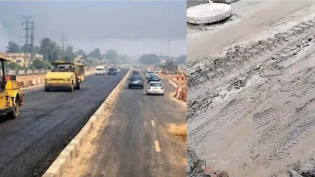 फरीदाबाद के वार्ड-10 में खराब सड़क निर्माण पर नगर निगम की कार्रवाई की सांकेतिक तस्वीर।