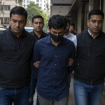 दिल्ली पुलिस की स्पेशल सेल द्वारा गैंगस्टर नेटवर्क से जुड़े आरोपी को हिरासत में ले जाते हुए प्रतीकात्मक दृश्य।